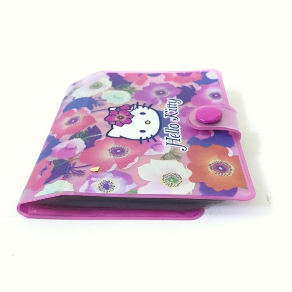 Vintage Hello Kitty Sanrio Pink Plastic Travel Floral Picture Picture Album Book - Picture 6 of 6